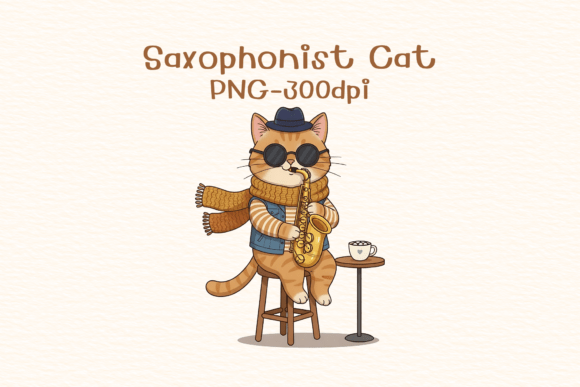 Bringing Jazz to Life: The Creative Power of Cat Playing Saxophone PNG Clipart