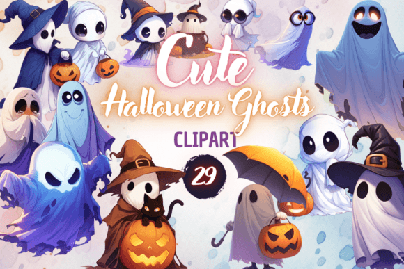 Cute Halloween Ghosts Clipart: A Practical Asset for Creative Projects