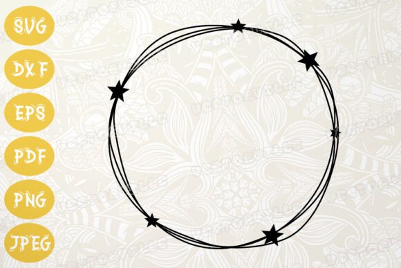 Elevating Digital Craftsmanship with the Mystical Star Frame SVG Celestial Border