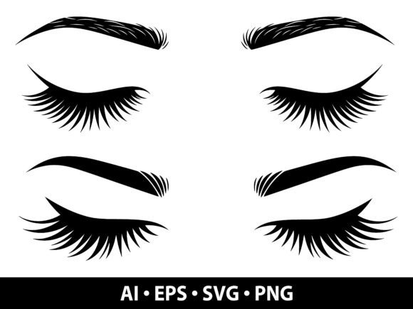 Eyelash SVG Bundle for Beauty Creators