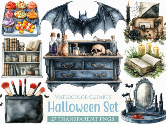 Integrating the Watercolor Halloween Set Clipart Bundle into Your Creative Workflow