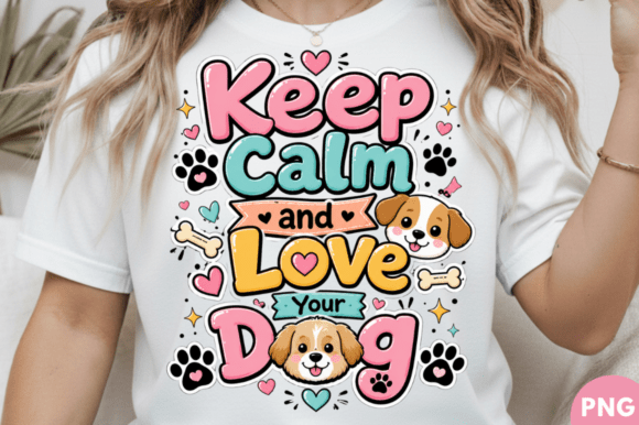 Keep Calm and Love Your Dog T-shirt PNG