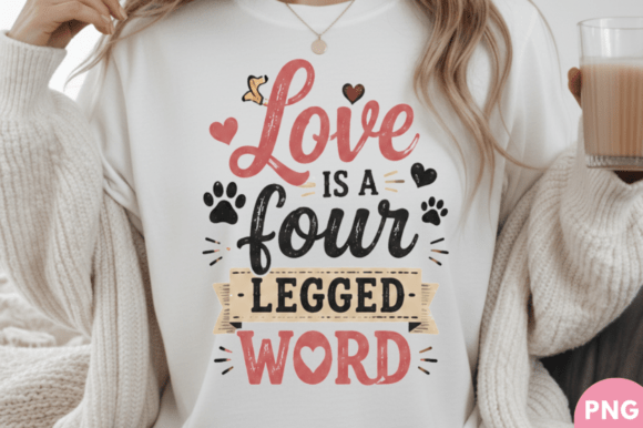 Love is a Four Legged Word T-shirt PNG: A Strategic Asset for Print-on-Demand Creators