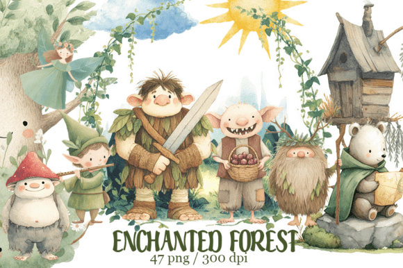 Magical Woodland Clipart Trolls, Ents: A Guide to Enchanted Design