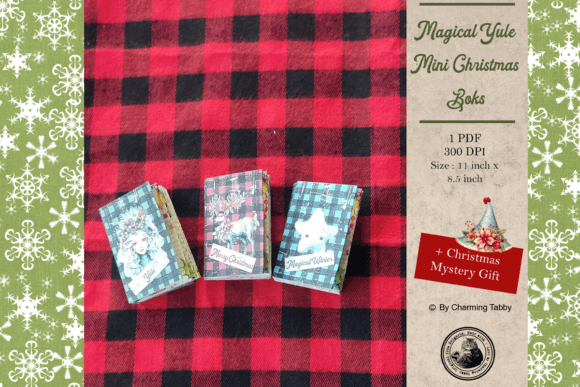 Mini Christmas Books Magical Yule: A Festive Touch for Your Creative Projects