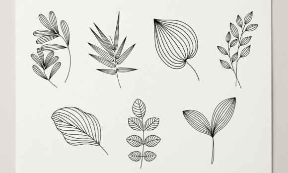 Minimalist Line Drawing Leaves SVG Set: A Guide to Flawless Botanical Crafting