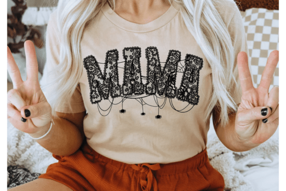 Spider Web Mama: Elevating Designs with Lace Halloween PNG Assets