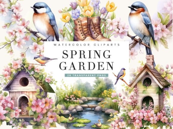 Watercolor Spring Garden Clipart Bundle: A Creative Resource Guide